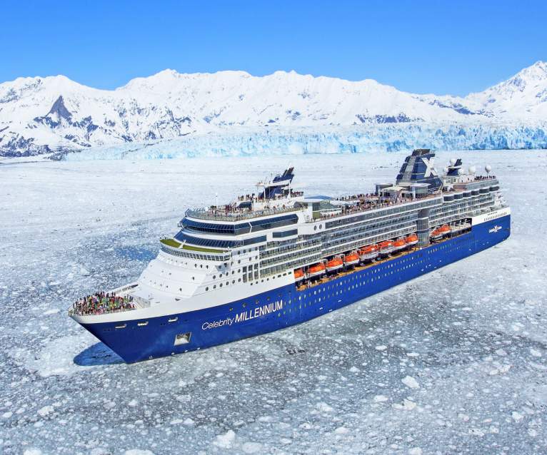 A cruise ship near Alaska
