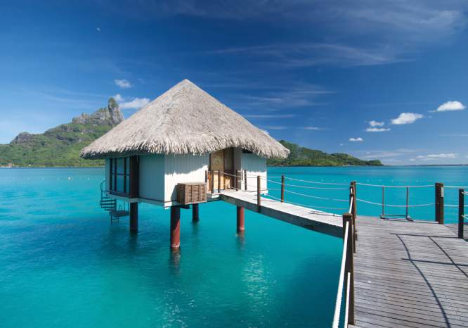 An overwater bungalow